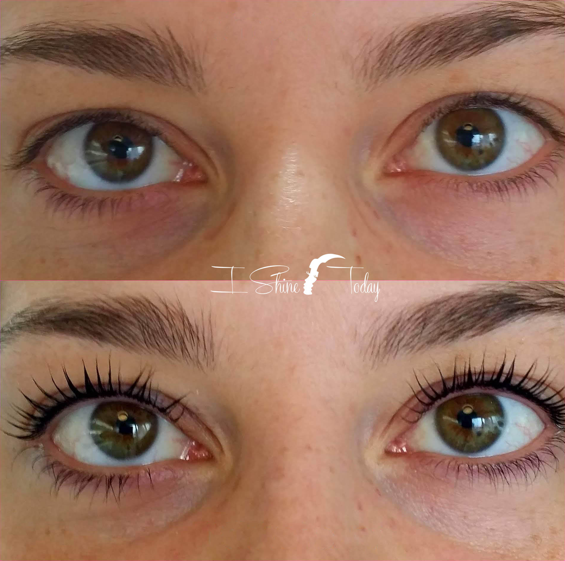 wimperlift voorbeeld 1 voor en na behandeling